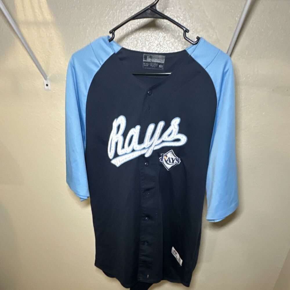 True Fan Tampa Bay Rays MLB Jersey XL Navy Blue - Fair